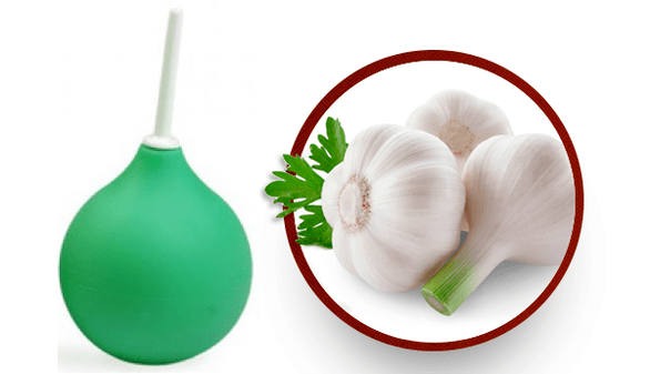 An enema with garlic will help cleanse the intestines of worm eggs